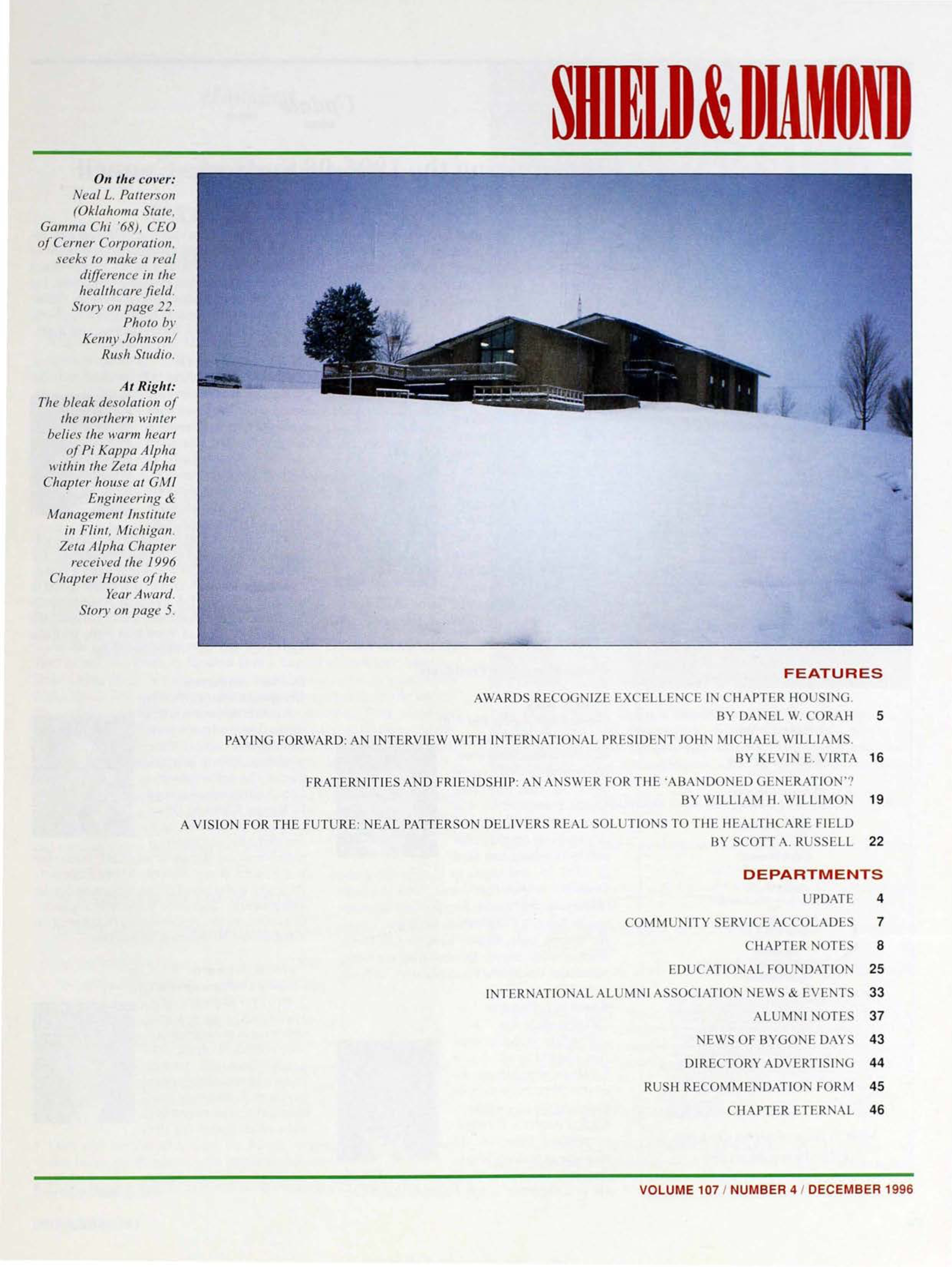 Shield & Diamond, Vol. 107, No. 4, Table of Content